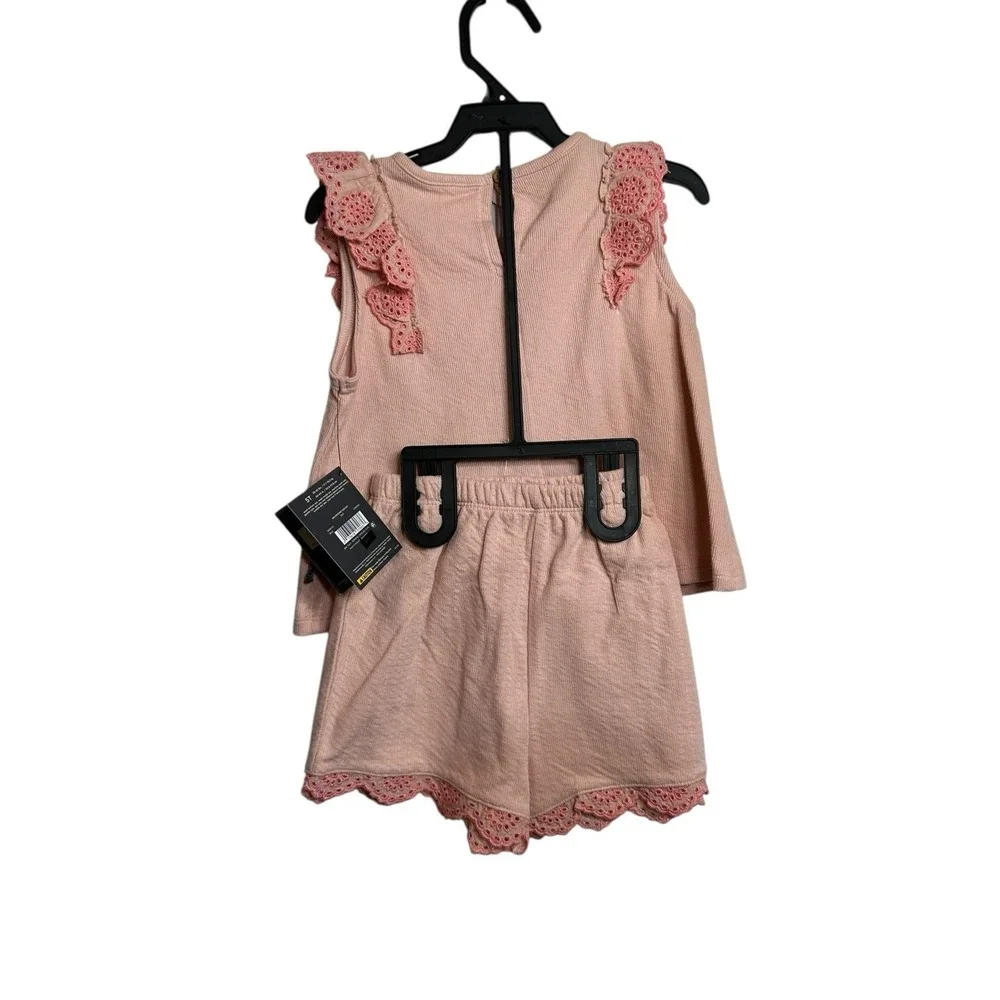 gerber modern moments toddler girls pink summer outfit size 5T tank top shorts - Picture 5 of 5